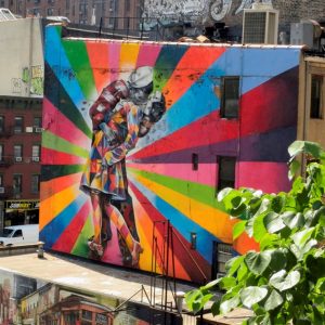 Kiss Mural desde High Line